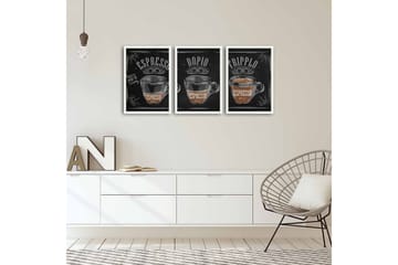 MDF-målning Dekorativ 3 Delar - Flerfärgad - Inredning - Tavlor & posters - Canvastavla
