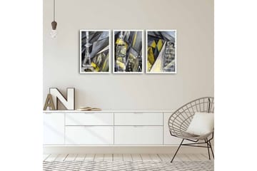 MDF-målning Dekorativ 3 Delar - Flerfärgad - Inredning - Tavlor & posters - Canvastavla