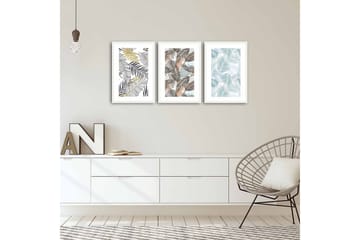 MDF-målning Dekorativ 3 Delar - Flerfärgad - Inredning - Tavlor & posters - Canvastavla
