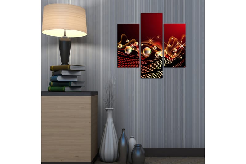 MDF-målning Dekorativ 3 Delar - Flerfärgad - Inredning - Tavlor & posters - Canvastavla