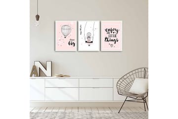MDF-målning Dekorativ 3 Delar - Flerfärgad - Inredning - Tavlor & posters - Canvastavla
