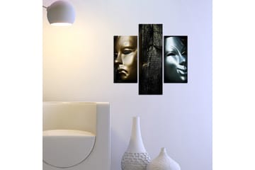 MDF-målning Dekorativ 3 Delar - Flerfärgad - Inredning - Tavlor & posters - Canvastavla