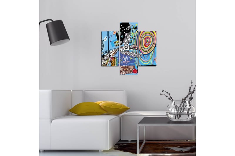 MDF-målning Dekorativ 3 Delar - Flerfärgad - Inredning - Tavlor & posters - Canvastavla