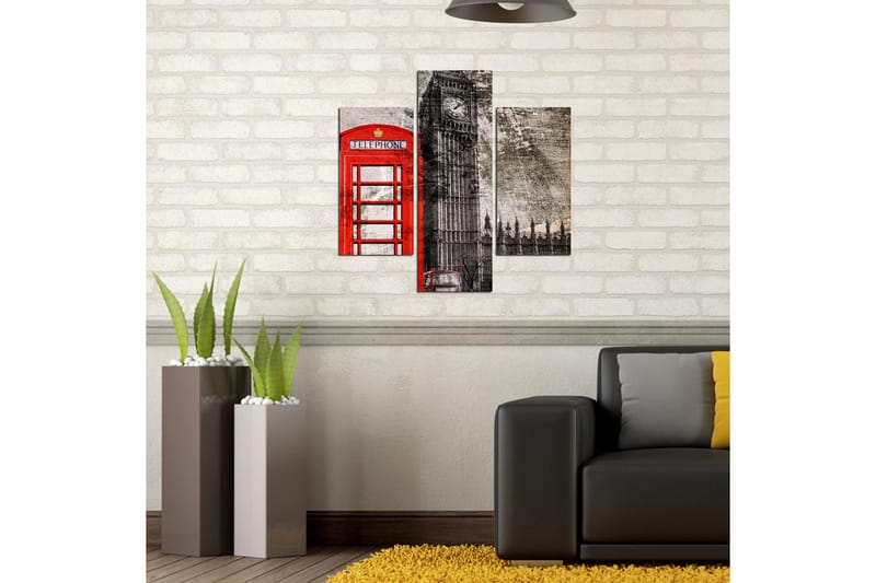 MDF-målning Dekorativ 3 Delar - Flerfärgad - Inredning - Tavlor & posters - Canvastavla