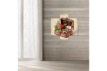 MDF-målning Dekorativ 3 Delar - Flerfärgad - Inredning - Tavlor & posters - Canvastavla