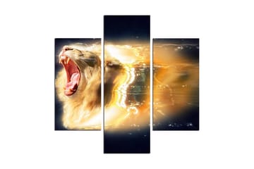 MDF-målning Dekorativ 3 Delar - Flerfärgad - Inredning - Tavlor & posters - Canvastavla