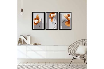 MDF-målning Dekorativ 3 Delar - Flerfärgad - Inredning - Tavlor & posters - Canvastavla