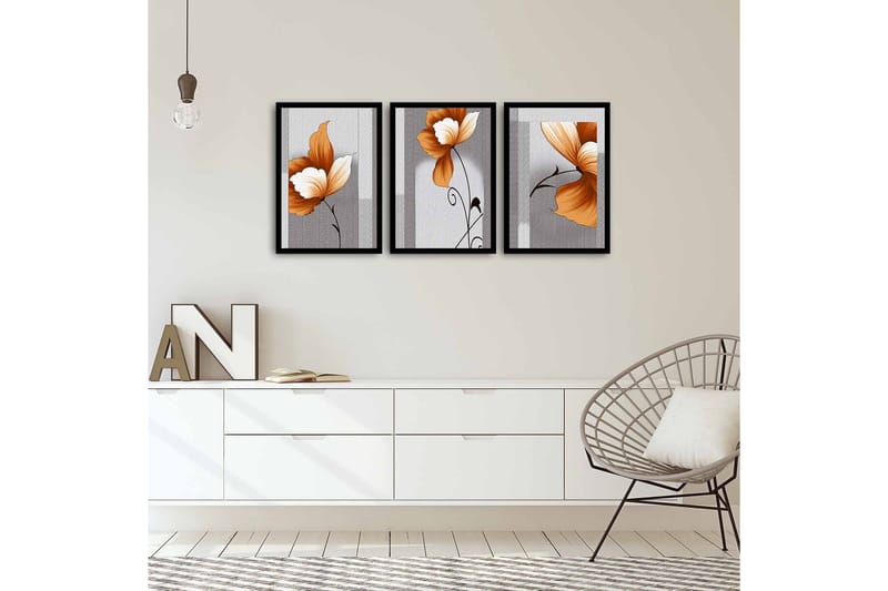 MDF-målning Dekorativ 3 Delar - Flerfärgad - Inredning - Tavlor & posters - Canvastavla