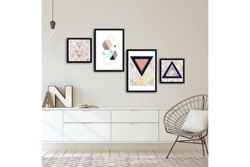 MDF-målning Dekorativ 4 Delar - Flerfärgad - Inredning - Tavlor & posters - Canvastavla