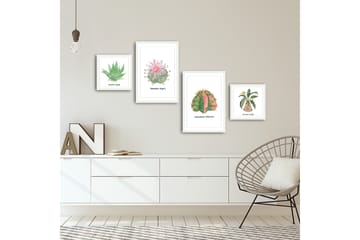 MDF-målning Dekorativ 4 Delar - Flerfärgad - Inredning - Tavlor & posters - Canvastavla