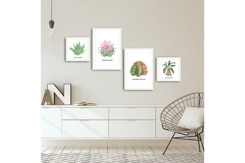 MDF-målning Dekorativ 4 Delar - Flerfärgad - Inredning - Tavlor & posters - Canvastavla