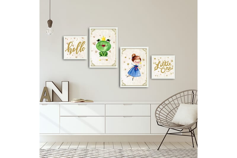MDF-målning Dekorativ 4 Delar - Flerfärgad - Inredning - Tavlor & posters - Canvastavla