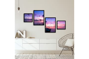 MDF-målning Dekorativ 4 Delar - Flerfärgad - Inredning - Tavlor & posters - Canvastavla