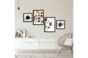 MDF-målning Dekorativ 4 Delar - Flerfärgad - Inredning - Tavlor & posters - Canvastavla