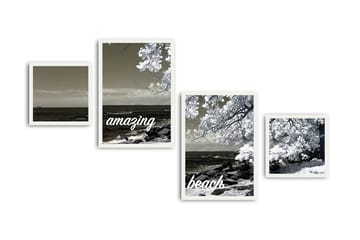 MDF-målning Dekorativ 4 Delar - Flerfärgad - Inredning - Tavlor & posters - Canvastavla