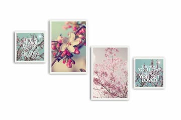 MDF-målning Dekorativ 4 Delar - Flerfärgad - Inredning - Tavlor & posters - Canvastavla