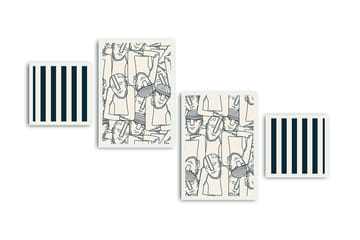 MDF-målning Dekorativ 4 Delar - Flerfärgad - Inredning - Tavlor & posters - Canvastavla