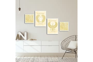 MDF-målning Dekorativ 4 Delar - Flerfärgad - Inredning - Tavlor & posters - Canvastavla