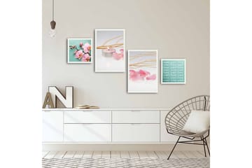 MDF-målning Dekorativ 4 Delar - Flerfärgad - Inredning - Tavlor & posters - Canvastavla
