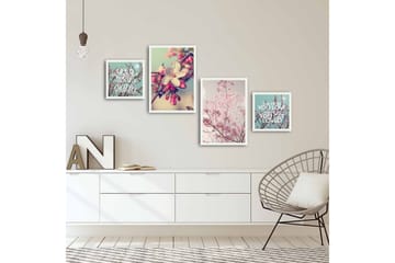 MDF-målning Dekorativ 4 Delar - Flerfärgad - Inredning - Tavlor & posters - Canvastavla