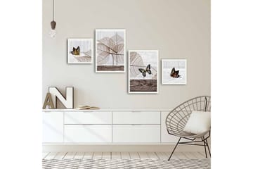 MDF-målning Dekorativ 4 Delar - Flerfärgad - Inredning - Tavlor & posters - Canvastavla