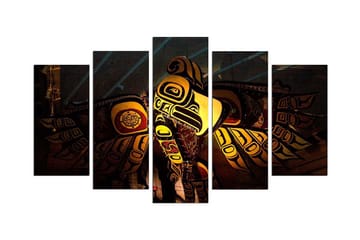 MDF-målning Dekorativ 5 Delar - Flerfärgad - Inredning - Tavlor & posters - Canvastavla