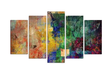 MDF-målning Dekorativ 5 Delar - Flerfärgad - Inredning - Tavlor & posters - Canvastavla