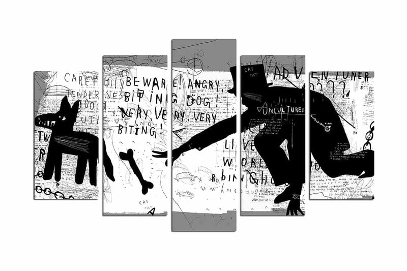 MDF-målning Dekorativ 5 Delar - Flerfärgad - Inredning - Tavlor & posters - Canvastavla
