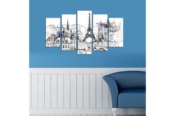 MDF-målning Dekorativ 5 Delar - Flerfärgad - Inredning - Tavlor & posters - Canvastavla