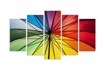 MDF-målning Dekorativ 5 Delar - Flerfärgad - Inredning - Tavlor & posters - Canvastavla