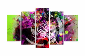 MDF-målning Dekorativ 5 Delar - Flerfärgad - Inredning - Tavlor & posters - Canvastavla