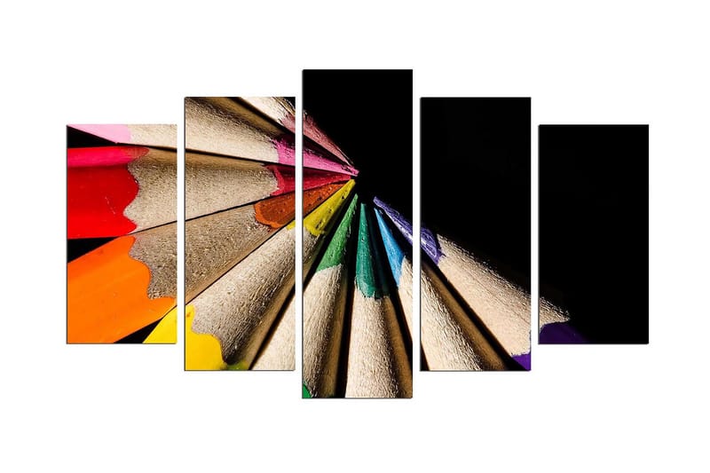 MDF-målning Dekorativ 5 Delar - Flerfärgad - Inredning - Tavlor & posters - Canvastavla