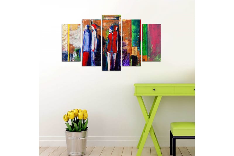 MDF-målning Dekorativ 5 Delar - Flerfärgad - Inredning - Tavlor & posters - Canvastavla