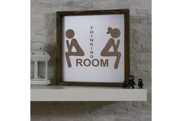 MDF-målning Dekorativ - Brun/Vit - Inredning - Tavlor & posters - Canvastavla