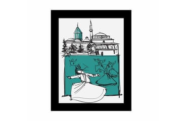 MDF-målning Dekorativ - Flerfärgad - Inredning - Tavlor & posters - Canvastavla