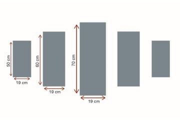 Stor Canvastavla i 5 delar 105x70 cm - Vinterlandskap med snöklädda träd - Vit / Grå / Svart - Inredning - Tavlor & posters - Canvastavla