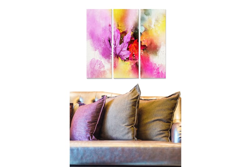 Tavla Abstract 3-Pack Flerfärgad 20X50 - 20x50 cm - Inredning - Tavlor & posters - Canvastavla