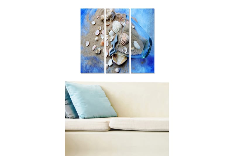 Tavla Abstract 3-Pack Flerfärgad 20X50 - 20x50 cm - Inredning - Tavlor & posters - Canvastavla