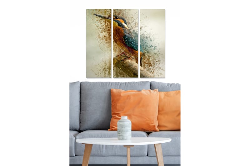 Tavla Abstract 3-Pack Flerfärgad 20X50 - 20x50 cm - Inredning - Tavlor & posters - Canvastavla