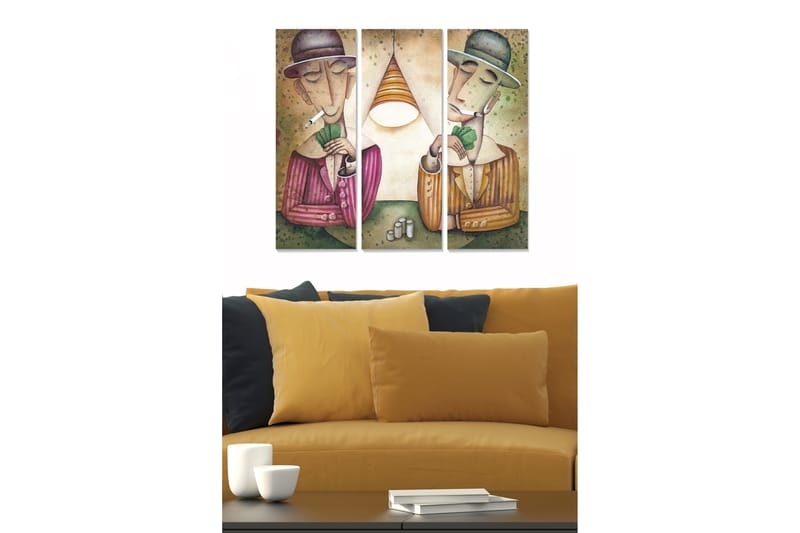 Tavla Abstract 3-Pack Flerfärgad 20X50 - 20x50 cm - Inredning - Tavlor & posters - Canvastavla