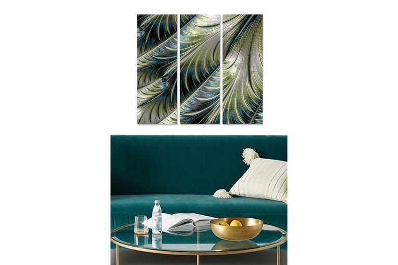 Tavla Abstract 3-pack Flerfärgad, 20x50 cm