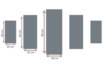 Tavla Abstract 5-pack Flerfärgad - 20x60 cm - Inredning - Tavlor & posters - Canvastavla