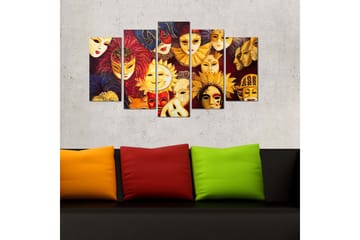 Tavla Abstract 5-pack Flerfärgad - 20x60 cm - Inredning - Tavlor & posters - Canvastavla