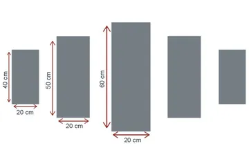 Tavla Abstract 5-pack Flerfärgad - 20x60 cm - Inredning - Tavlor & posters - Canvastavla