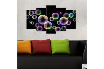 Tavla Abstract 5-pack Flerfärgad - 20x60 cm - Inredning - Tavlor & posters - Canvastavla