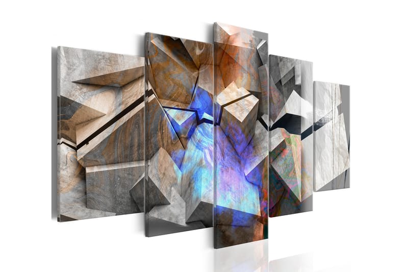 Tavla Abstract Cubes 200x100 - Artgeist sp. z o. o. - Canvastavla