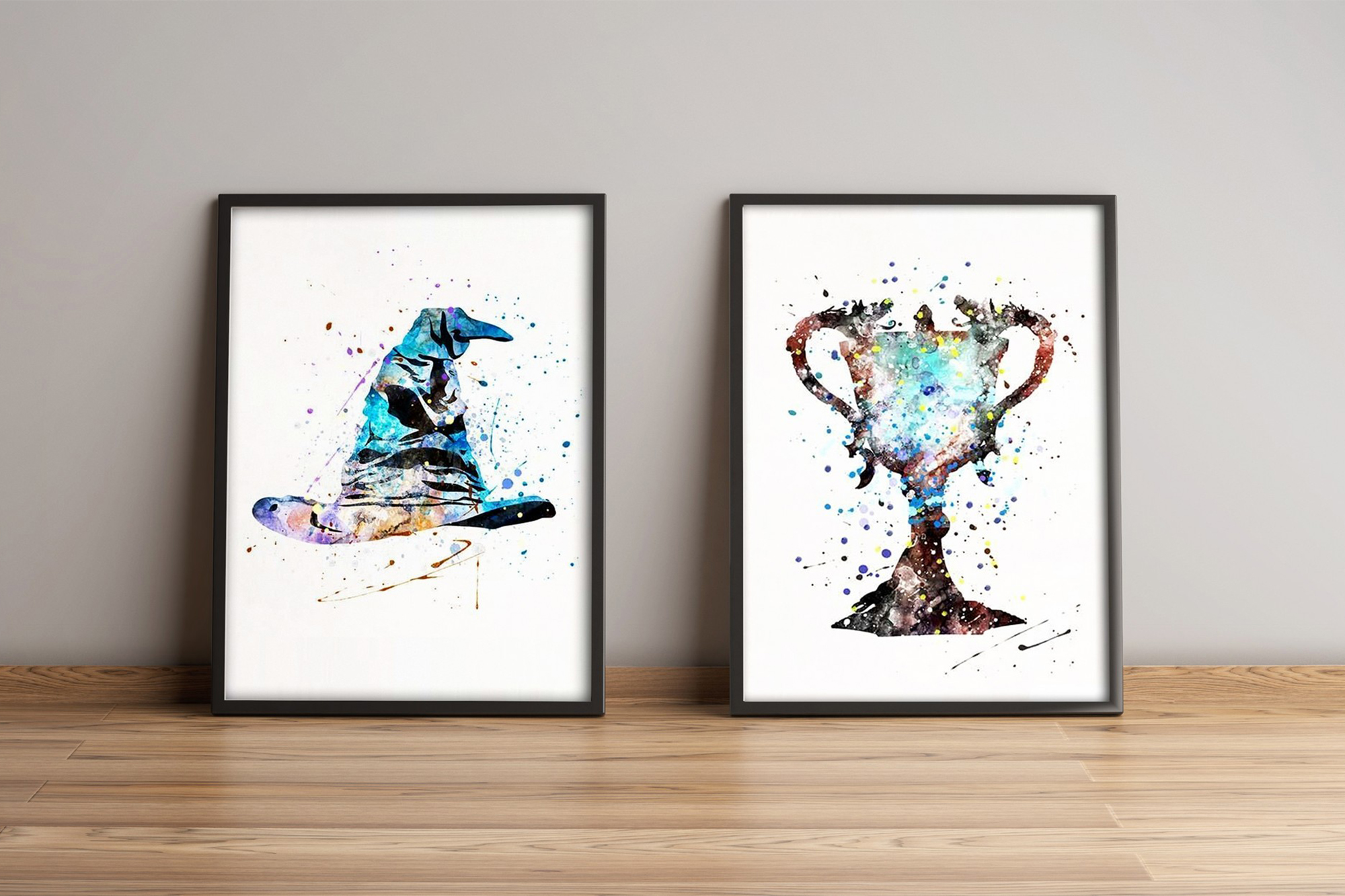 Tavla Abstract Med Ram 2-Pack Flerfärgad 36X51 36x51 cm