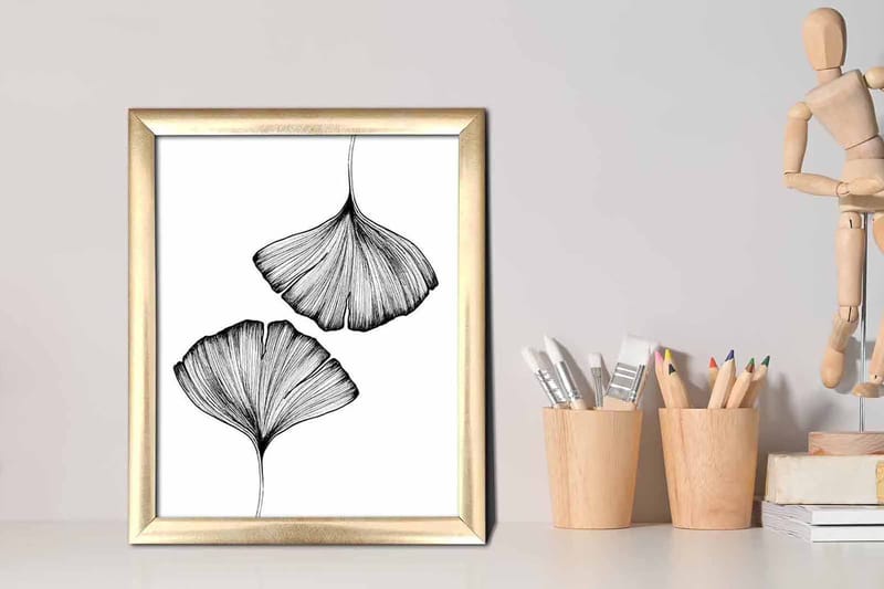 Tavla Abstract Med Ram Flerfärgad 23,5X28,5 - 23,5x28,5 cm - Inredning - Tavlor & posters - Canvastavla