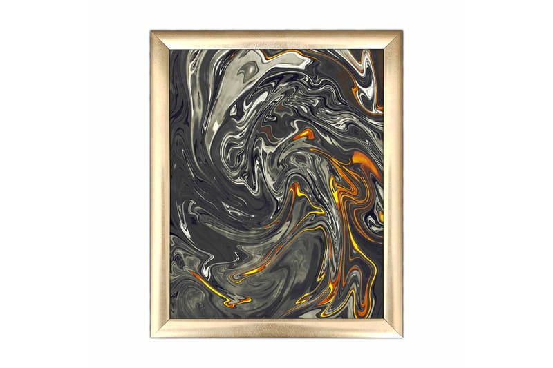 Tavla Abstract Med Ram Flerfärgad 23,5X28,5 - 23,5x28,5 cm - Inredning - Tavlor & posters - Canvastavla