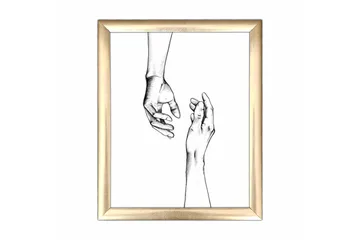 Tavla Abstract med Ram Flerfärgad - 23,5x28,5 cm - Inredning - Tavlor & posters - Canvastavla